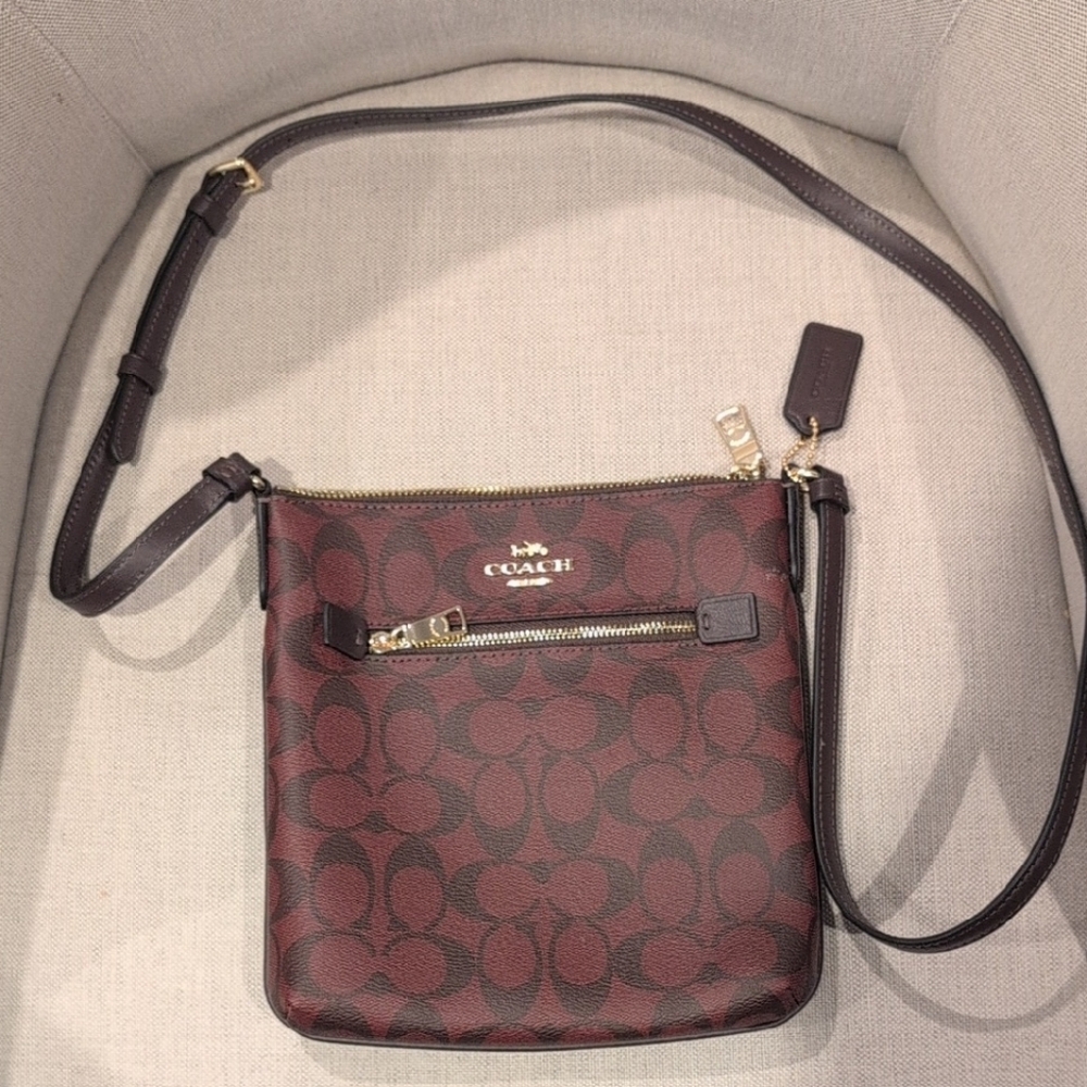 Coach Brown Crossbody Bag with Signature Style